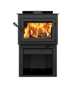 Drolet Deco Alto 2,100 Sq. Ft. Wood Stove On Pedestal with Log Storage New