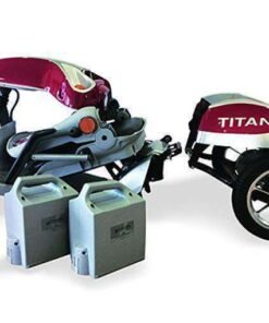 Alternative view of Tzora Titan 3 Wheel Heavy Duty Folding Mobility Scooter Red New