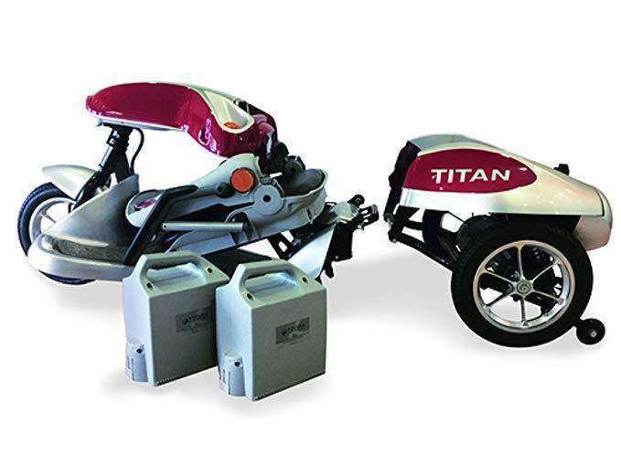 Tzora Titan 3 Wheel Heavy Duty Folding Mobility Scooter Red New - Image 2