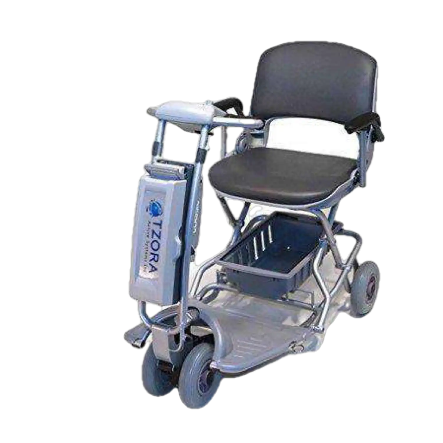 Tzora Classic Portable Lightweight Folding Mobility Scooter Grey New