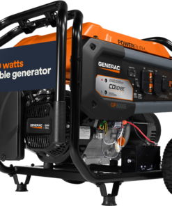 Generac GP8000E 8000W/10,000W Generator Gas PowerRush with CO Sense Electric Start 7715 RFB