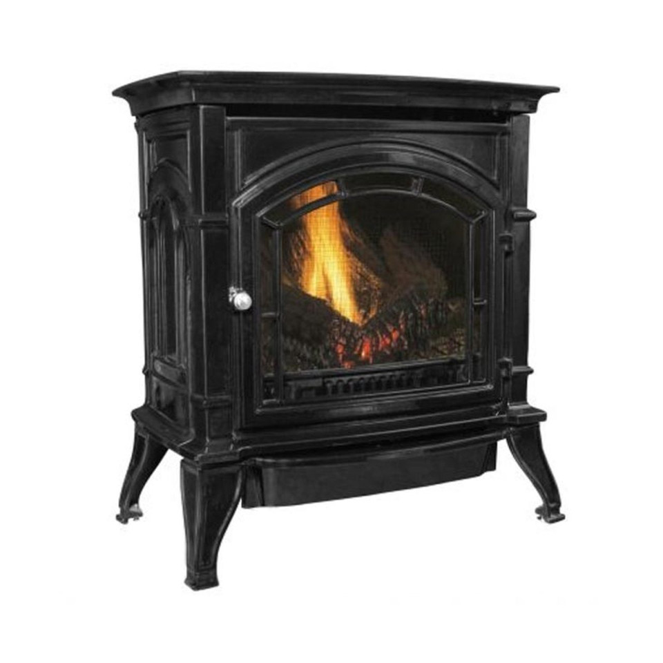 Ashley Hearth AGC500VFN Cast Iron Natural Gas Stove Vent Free 1,500 sq. ft. 32,000 BTU Black New - Image 2