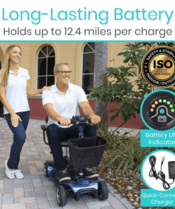 Alternative view of Vive Health MOB1027 Mobility Scooter 4 Wheel 265 lbs. Capacity 24V 3.7 MPH 12.4 Miles New