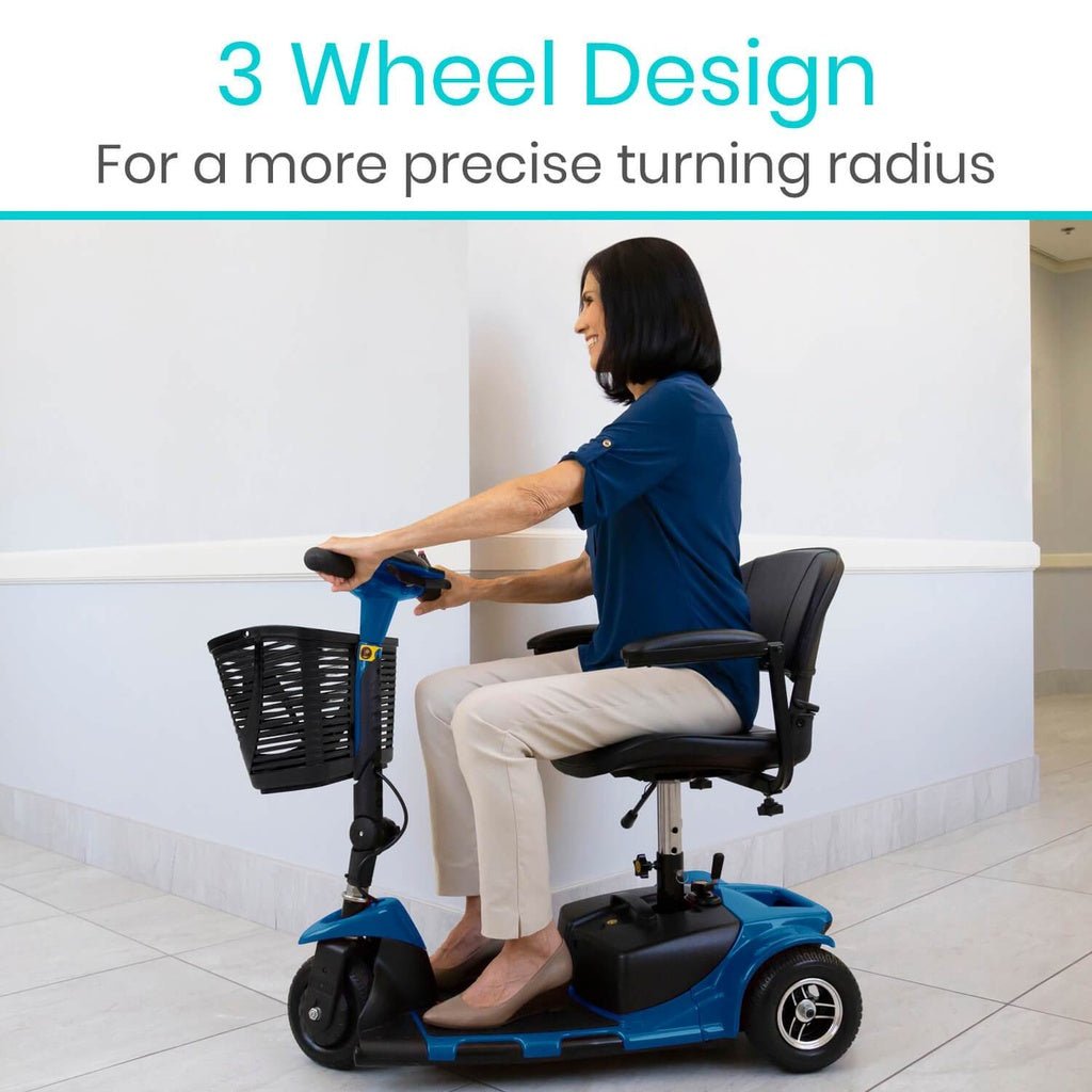 Vive Health MOB1025 Mobility Scooter 3 Wheel 265 lbs. Capacity 24V 3.7 MPH 12.4 Miles New - Image 2