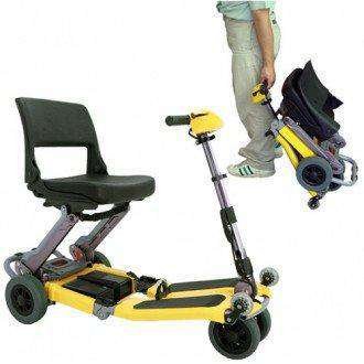 Freerider Luggie Standard Folding Travel Scooter Yellow Open Box - Image 3