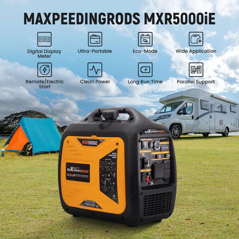 Maxpeedingrods MXR5000IE-US 3800W/5000W Inverter Generator Gas Low THD Remote Start CO Alert New - Image 5