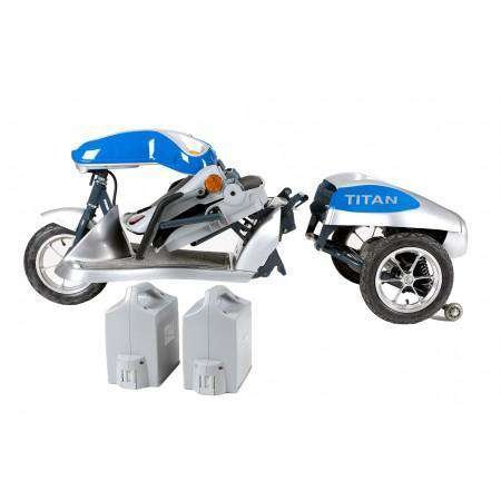 Tzora Titan 3 Wheel Heavy Duty Folding Mobility Scooter Blue New - Image 3
