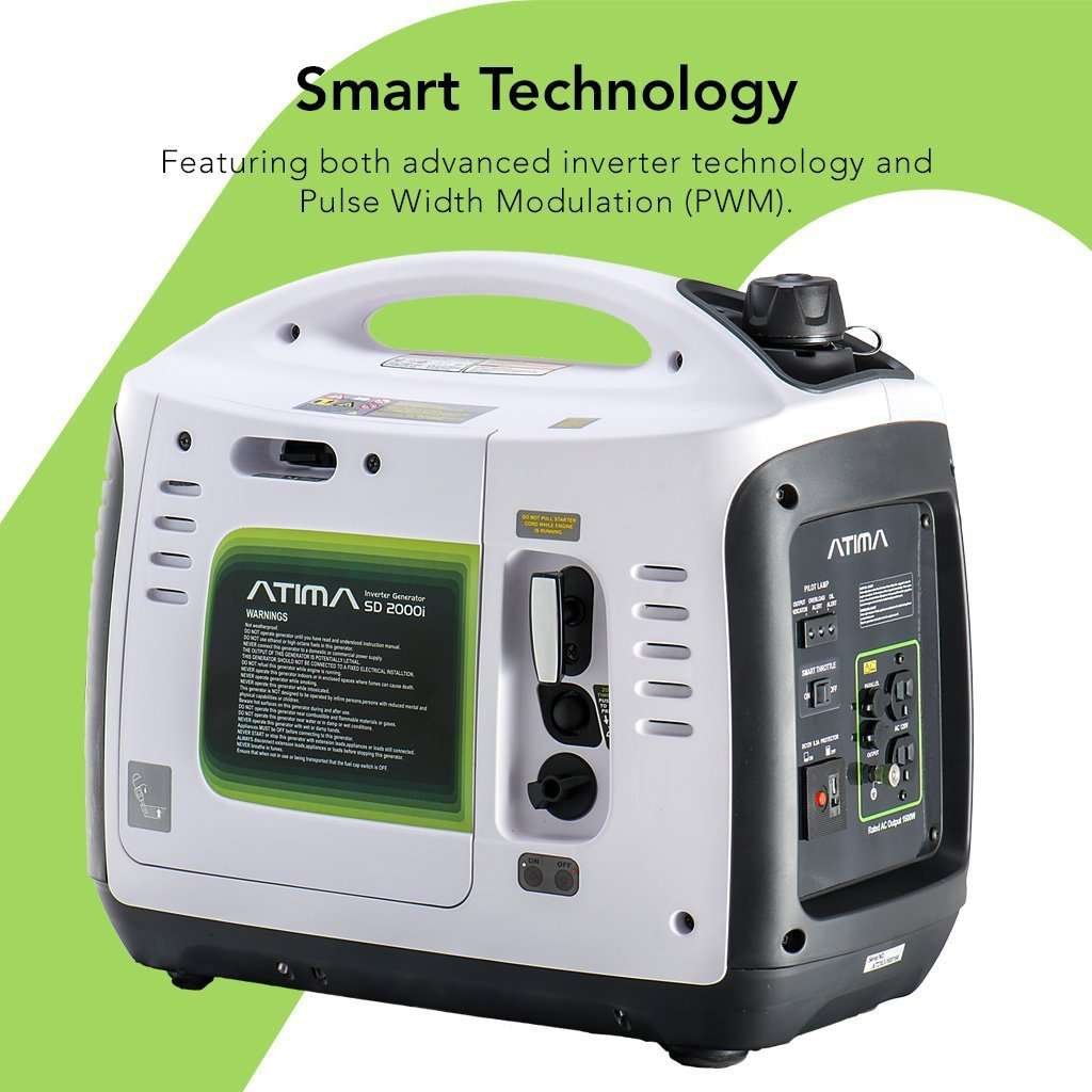 Atima SD2000i 1600W/2000W Engine Portable Gas Inverter Generator New - Image 7