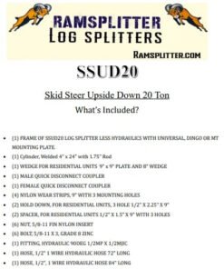 Alternative view of Ramsplitter SSUD20 Skid Steer Upside Down Log Splitter 20 Ton New