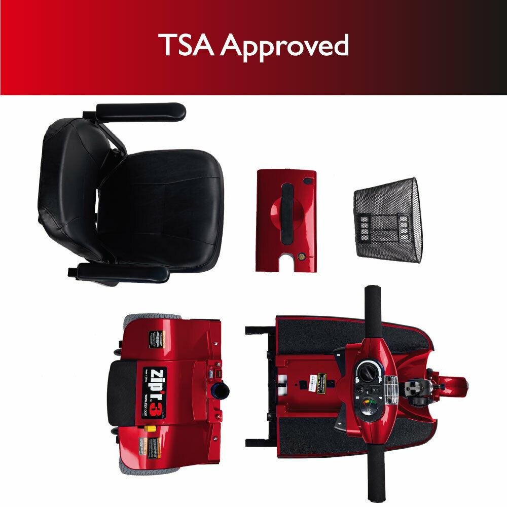 Zip'r 3 XTRA Traveler Mobility Scooter Red New - Image 5