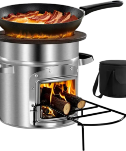 Vevor Rocket Stove Portable Wood Burning Camping Stove with Carrying Bag New