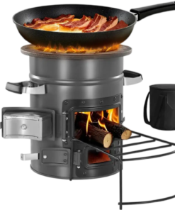 Vevor Rocket Stove Portable Camping Wood Burning Stove New