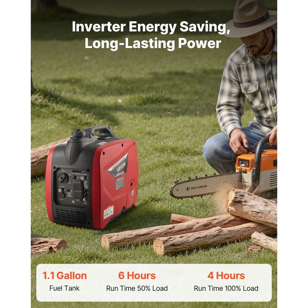 Vevor Inverter Generator Quiet 2900W Peak Watt Portable Gas Powered New - Image 3
