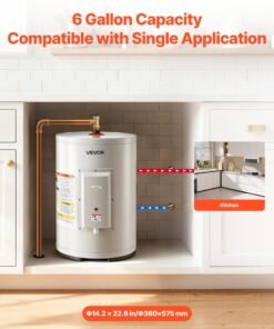 Alternative view of Vevor Electric Water Heater 6 Gal. Tank Point-of-Use 1800W 120V New