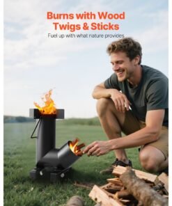 Alternative view of Vevor Rocket Stove Portable Wood Burning Camping Stove New