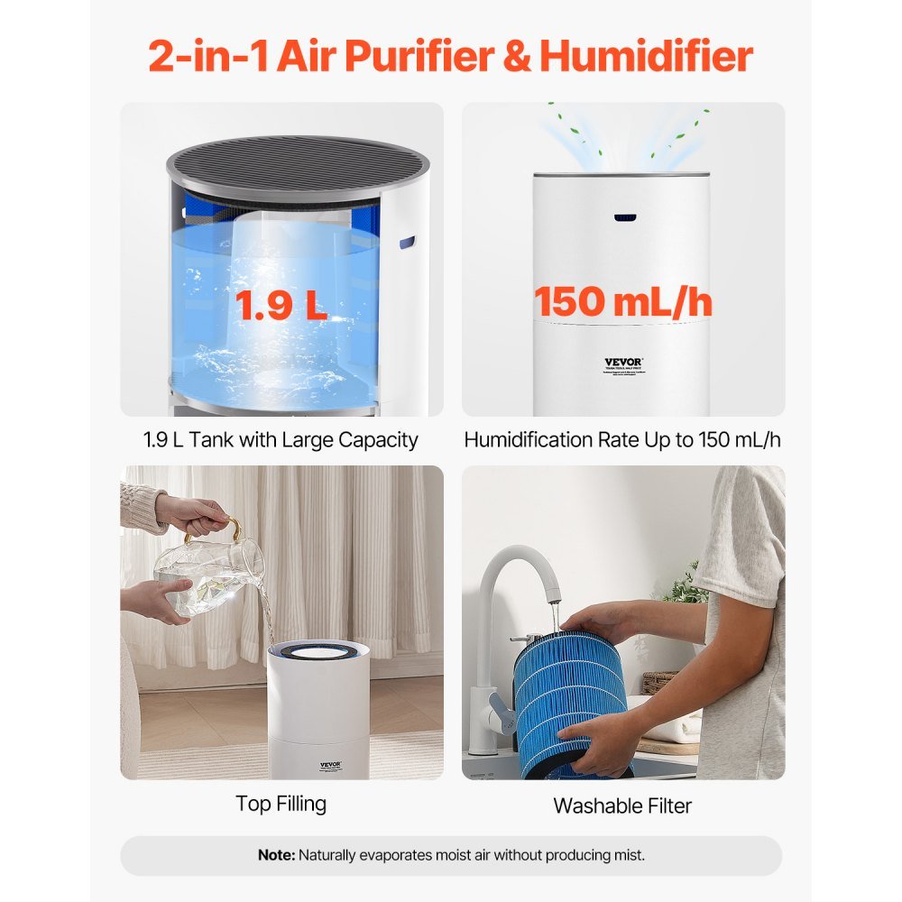 Vevor Air Purifier HEPA 11 Filter 1090 ft² Large Room Air Cleaner New - Image 5