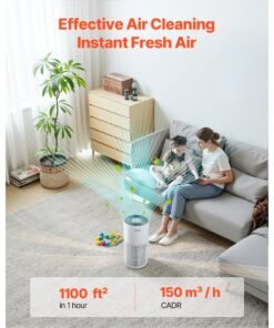 Alternative view of Vevor Air Purifier H11 HEPA Smart Home & Office 1100 ft²/h New