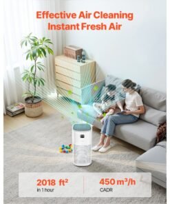 Alternative view of Vevor Air Purifier Smart H13 HEPA 2018 ft²/h Home Office New