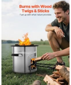Alternative view of Vevor Rocket Stove Portable Wood Burning Camping Stove with Carrying Bag New