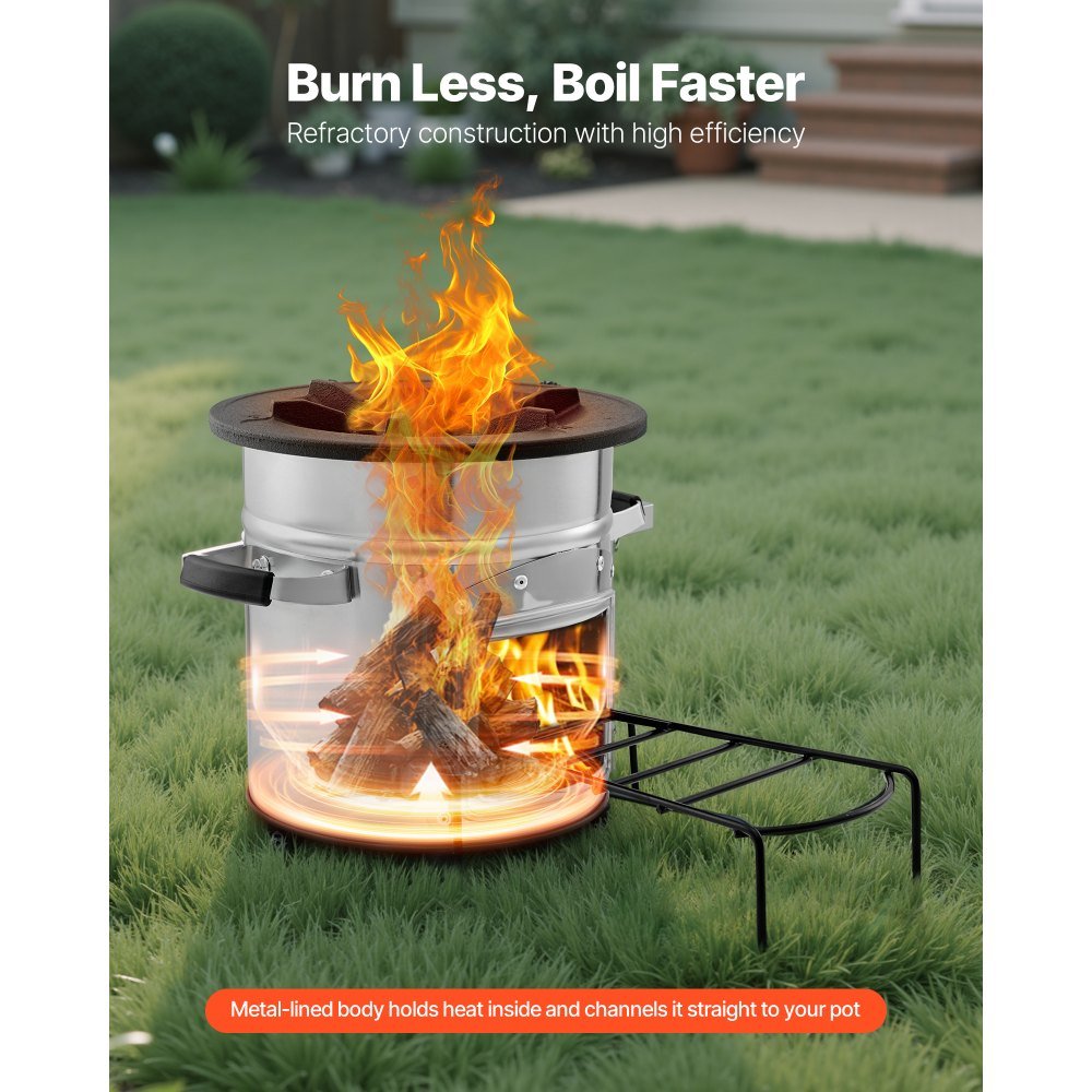 Vevor Rocket Stove Portable Wood Burning Camping Stove with Carrying Bag New - Image 5