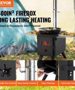 Alternative view of Vevor Wood Stove Portable Camping Tent Stove with 86" Chimney New