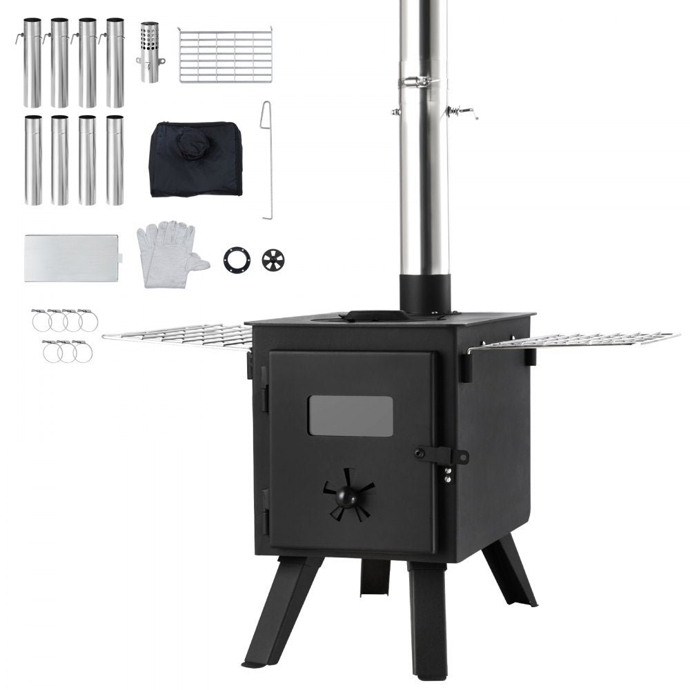 Vevor Wood Stove Portable Camping Tent Stove with 86" Chimney New - Image 9