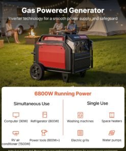 Alternative view of Vevor Inverter Generator 6800W/10000W Gas Remote Start CO Sensor 120/240V New