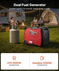 Alternative view of Vevor Inverter Generator 3200W/4200W Gas Propane Electric Start CO Sensor 120V New