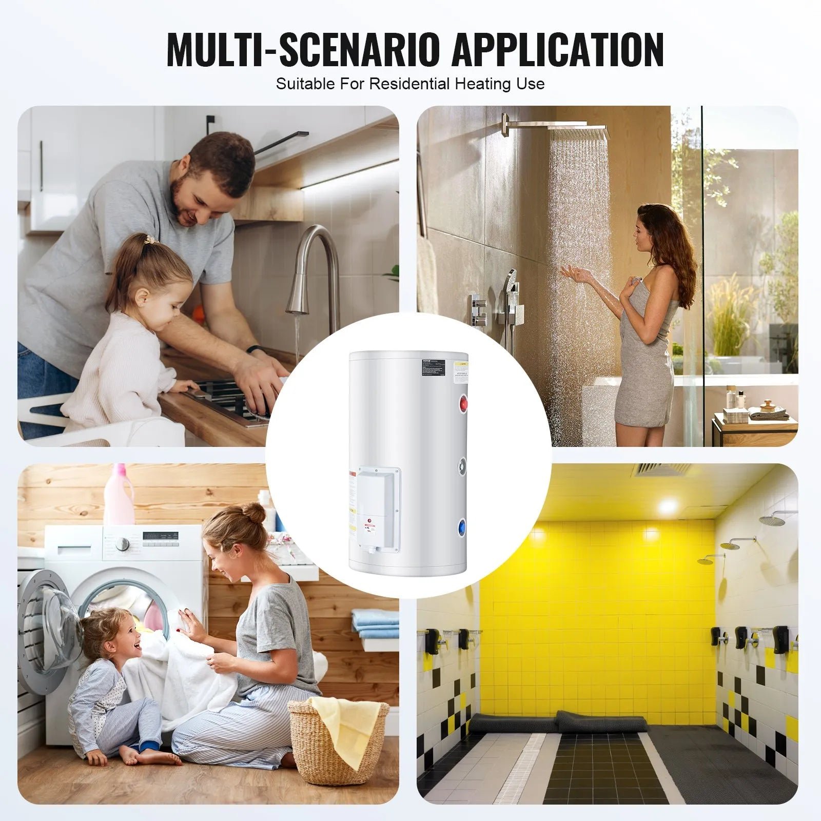 Vevor Electric Water Heater 18 Gallon Instant Hot 1.6kW LED Display New - Image 6