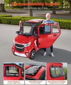 Alternative view of Vevor Enclosed Mobility Scooter 4-Wheel 15 MPH 45 Mile Range 2000W New