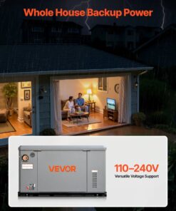 Alternative view of Vevor Standby Generator 22kW Air-Cooled Dual Fuel Propane Natural Gas 110-240V New