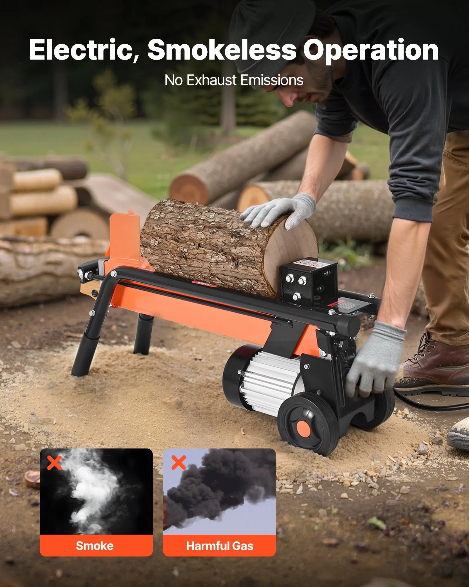 Vevor Electric Log Splitter 6.5 Ton Portable 1500W 15 Amp Motor New - Image 6
