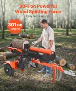 Alternative view of Vevor Log Splitter 30 Ton Horizontal Vertical with Auto Return 306CC Gas Engine 2" Ball Coupler New