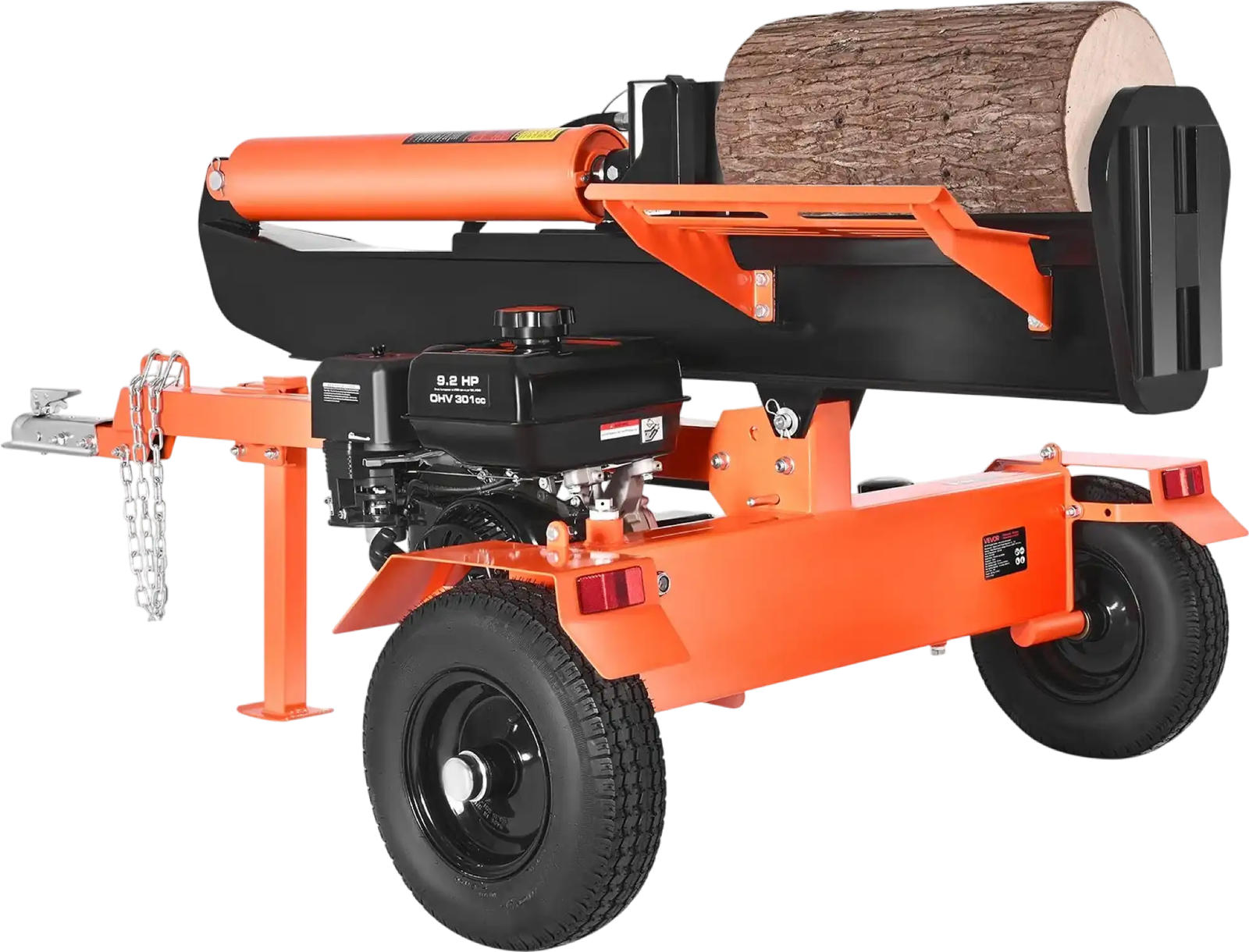 Vevor Log Splitter 30 Ton Horizontal Vertical with Auto Return 306CC Gas Engine 2" Ball Coupler New