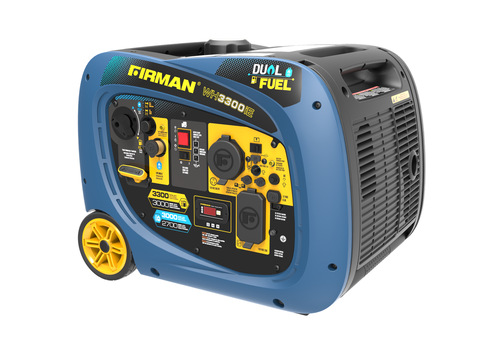 Firman WH03042 3000W/3300W 30 Amp Electric Start Parallel Ready Dual Fuel Inverter Generator New - Image 2